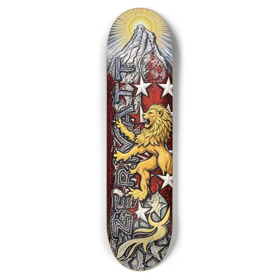 Zermatt skateboard deck by Marc Adrian Blind