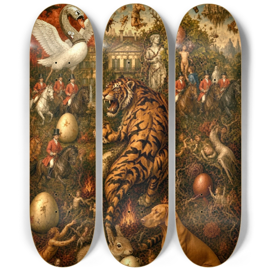 Hieronymus Bosch 2.0 - Wall Series - 3 Skateboard Decks 8.25 x 33 in